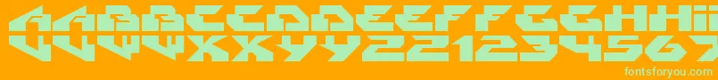 Radikal Font – Green Fonts on Orange Background