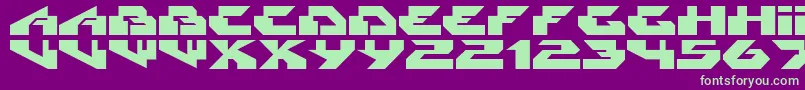 フォントRadikal – 紫の背景に緑のフォント