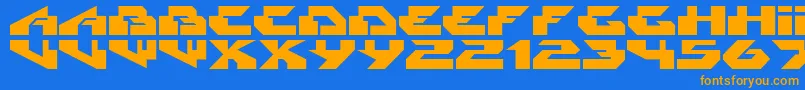 Radikal Font – Orange Fonts on Blue Background