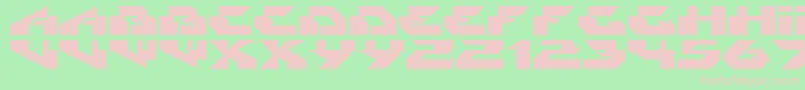 Radikal-fontti – vaaleanpunaiset fontit vihreällä taustalla