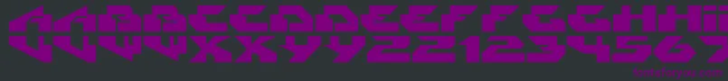 Radikal-fontti – violetit fontit mustalla taustalla