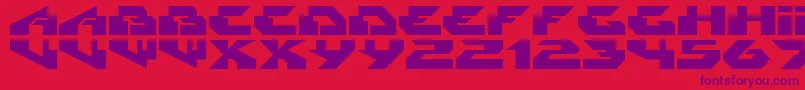 Radikal Font – Purple Fonts on Red Background