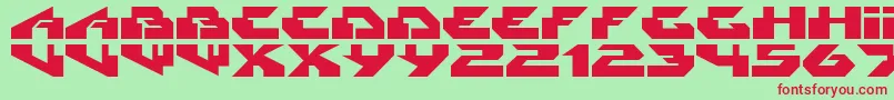 フォントRadikal – 赤い文字の緑の背景
