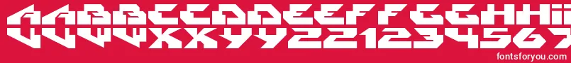 フォントRadikal – 赤い背景に白い文字