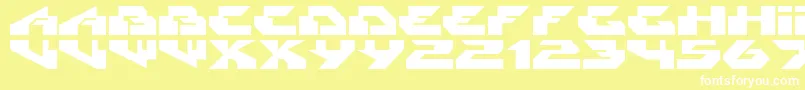 Radikal Font – White Fonts on Yellow Background