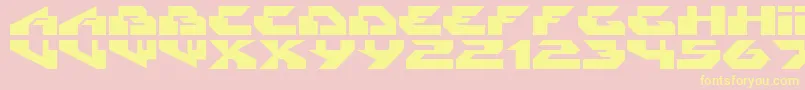 Radikal-fontti – keltaiset fontit vaaleanpunaisella taustalla