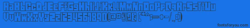 StreetBlock1.0-Schriftart – Schwarze Schriften auf blauem Hintergrund