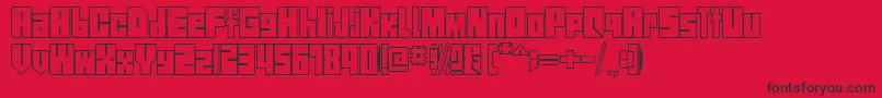 StreetBlock1.0 Font – Black Fonts on Red Background