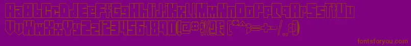 StreetBlock1.0-Schriftart – Braune Schriften auf violettem Hintergrund