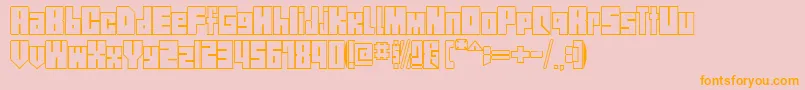 StreetBlock1.0 Font – Orange Fonts on Pink Background