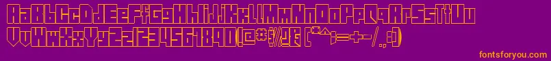 StreetBlock1.0 Font – Orange Fonts on Purple Background