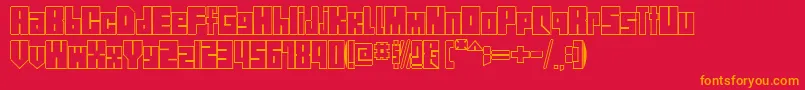 StreetBlock1.0 Font – Orange Fonts on Red Background