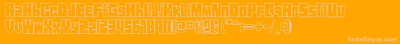 StreetBlock1.0-Schriftart – Rosa Schriften auf orangefarbenem Hintergrund