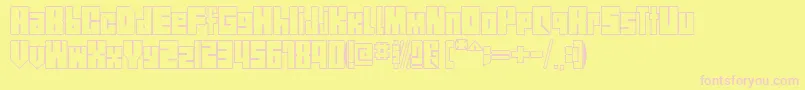 StreetBlock1.0 Font – Pink Fonts on Yellow Background