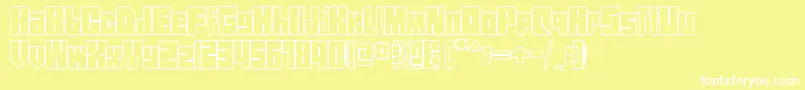 StreetBlock1.0 Font – White Fonts on Yellow Background