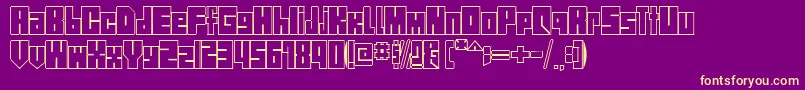 StreetBlock1.0 Font – Yellow Fonts on Purple Background