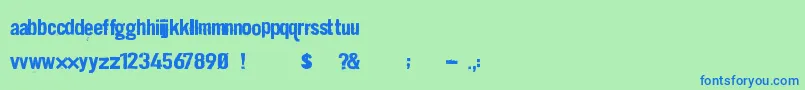 Dirt2stickler Font – Blue Fonts on Green Background