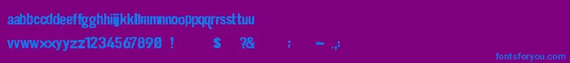 Dirt2stickler Font – Blue Fonts on Purple Background