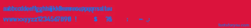Dirt2stickler Font – Blue Fonts on Red Background