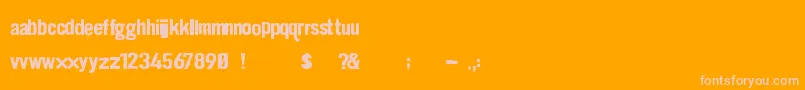 Dirt2stickler Font – Pink Fonts on Orange Background
