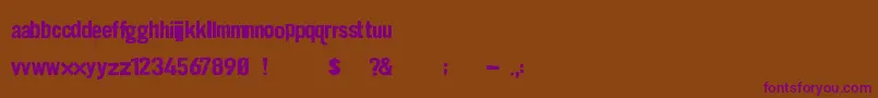 Шрифт Dirt2stickler – фиолетовые шрифты на коричневом фоне
