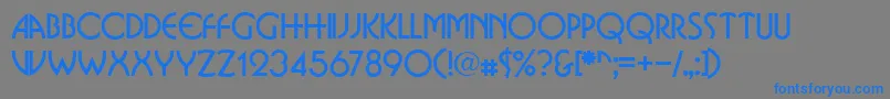 BostondbNormal Font – Blue Fonts on Gray Background