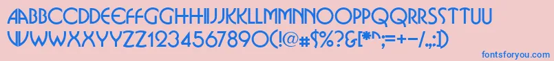 BostondbNormal Font – Blue Fonts on Pink Background