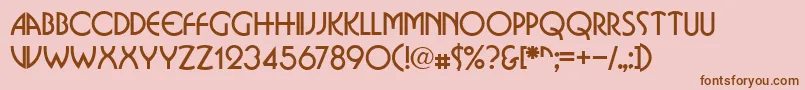BostondbNormal Font – Brown Fonts on Pink Background