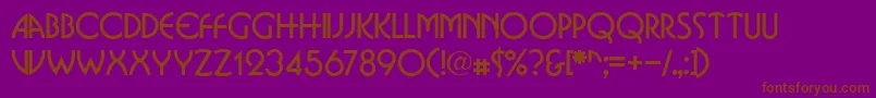 BostondbNormal Font – Brown Fonts on Purple Background
