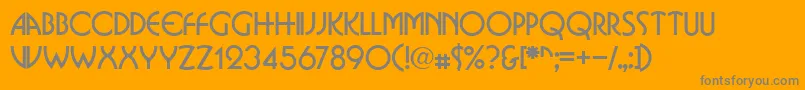 BostondbNormal Font – Gray Fonts on Orange Background