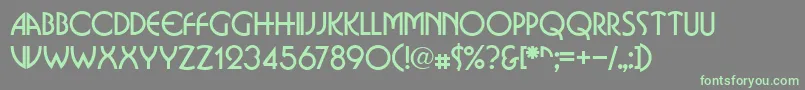 BostondbNormal Font – Green Fonts on Gray Background