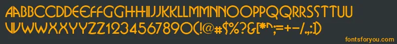 BostondbNormal Font – Orange Fonts on Black Background