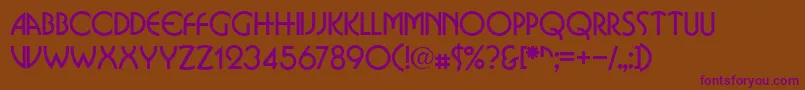BostondbNormal Font – Purple Fonts on Brown Background