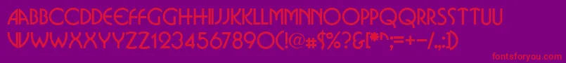 BostondbNormal-Schriftart – Rote Schriften auf violettem Hintergrund