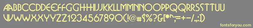 BostondbNormal Font – Yellow Fonts on Gray Background