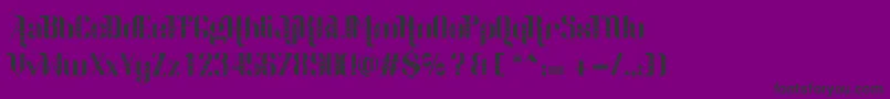 Шрифт Parangsondaica – чёрные шрифты на фиолетовом фоне