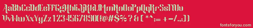 Parangsondaica Font – Green Fonts on Red Background