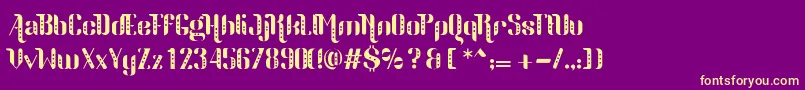 Parangsondaica Font – Yellow Fonts on Purple Background