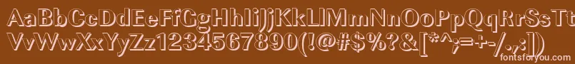 ImperialshXboldRegular Font – Pink Fonts on Brown Background