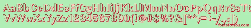 ImperialshXboldRegular Font – Red Fonts on Green Background