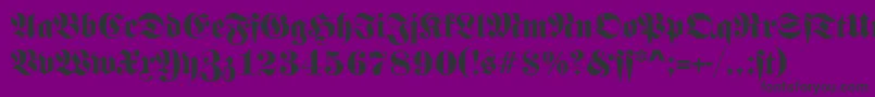 FrankensteinSf-fontti – mustat fontit violetilla taustalla