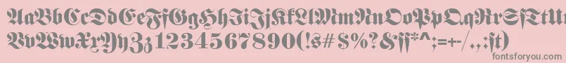 FrankensteinSf-Schriftart – Graue Schriften auf rosa Hintergrund