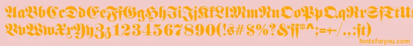 FrankensteinSf Font – Orange Fonts on Pink Background