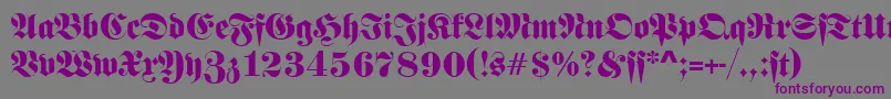 FrankensteinSf Font – Purple Fonts on Gray Background