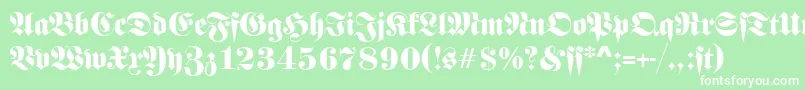FrankensteinSf Font – White Fonts on Green Background