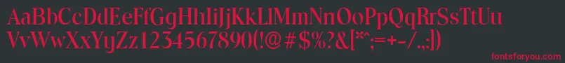 ToledoserialMediumRegular Font – Red Fonts on Black Background