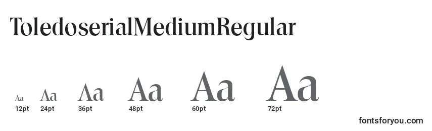 Размеры шрифта ToledoserialMediumRegular