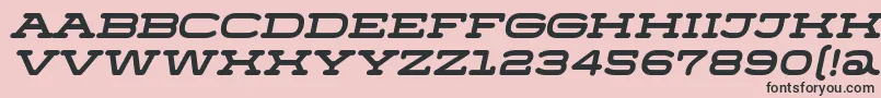 MenschoItalic-fontti – mustat fontit vaaleanpunaisella taustalla