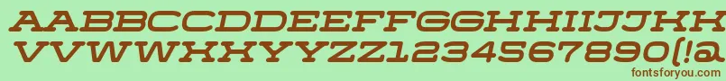 MenschoItalic Font – Brown Fonts on Green Background