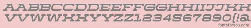 Fonte MenschoItalic – fontes cinzas em um fundo rosa